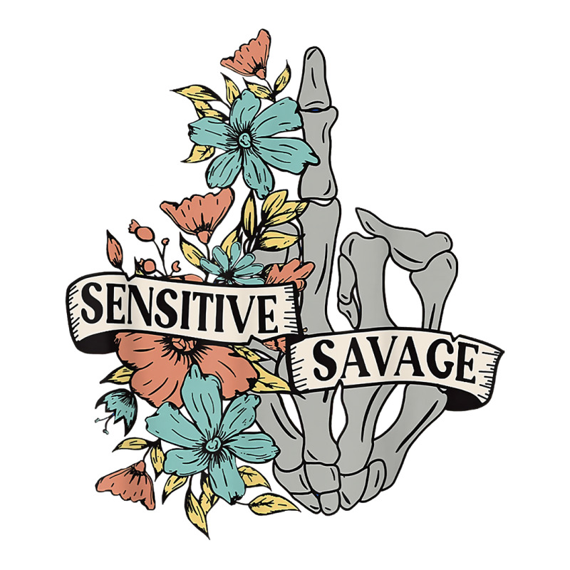 Sensitive Savage Flower Skeleton Skeleton Skull Roses T Shirt Unisex Hoodie by goveteman | Artistshot