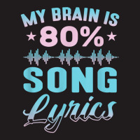 My Brain Is 80 Song Lyrics Funny Singer Catchy Tune Lyrics T Shirt Waist Apron | Artistshot