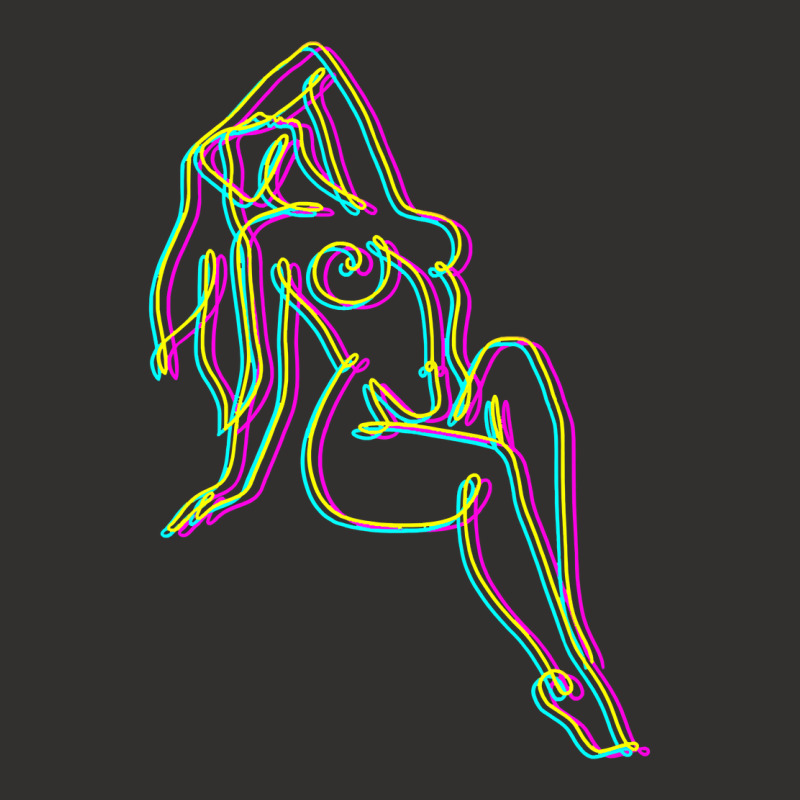 Colorful Line Work Girl Premium Champion Hoodie by AuturoMedero | Artistshot