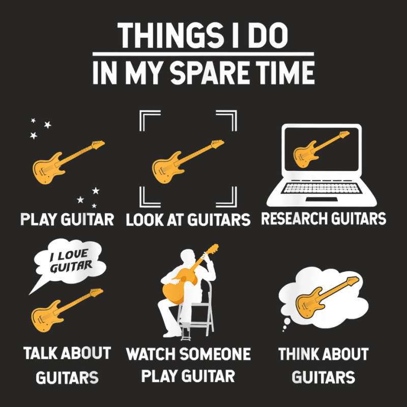 Epiphone Guitar Tee Guitar Things I Do In My Spare Time T Shirt Ladies Fitted T-Shirt by jobsfvhaazg | Artistshot