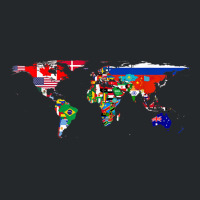 World Flag Map Globe Travelers Atlas Birthday Gifts Crewneck Sweatshirt | Artistshot