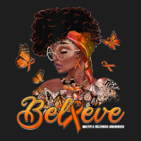 Black Women Believe Orange Ribbon Multiple Sclerosis Warrior Classic T-shirt | Artistshot