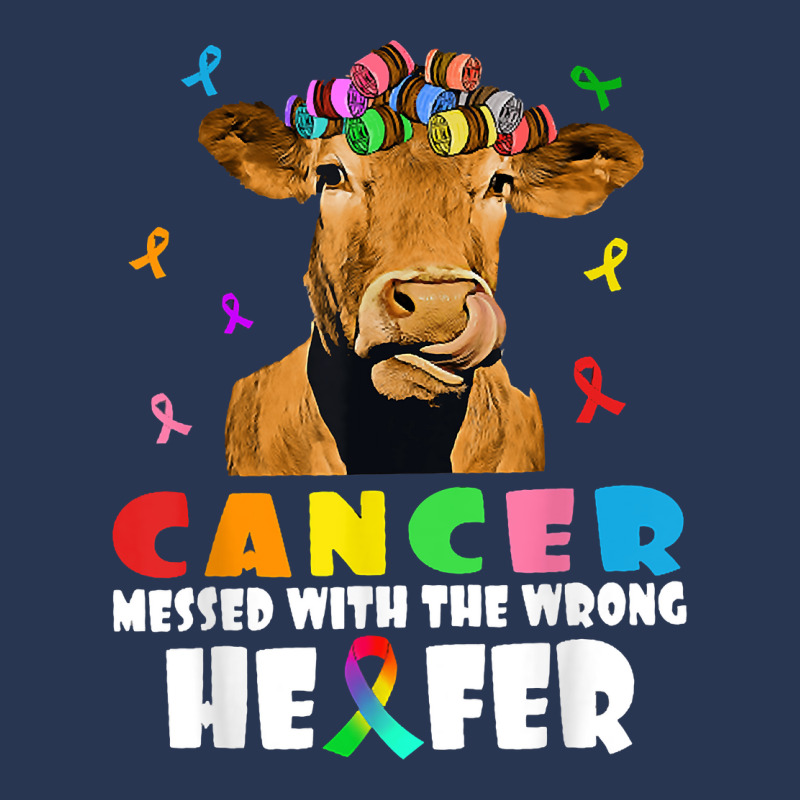 Cancer Messed With The Wrong Heifer Cow Lover Fight Cancer For Fans Men Denim Jacket by TiffaneyAitchison | Artistshot