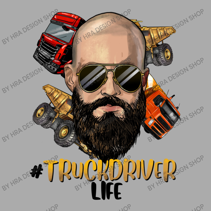 Bald Bearded Man Truck Driver Life T-shirt | Artistshot