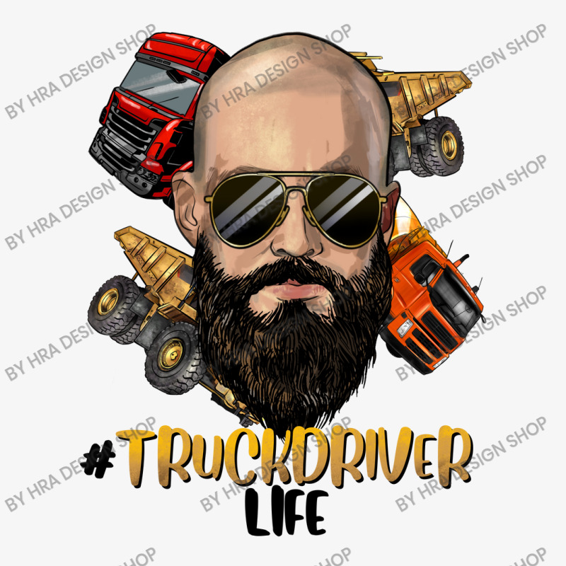 Bald Bearded Man Truck Driver Life Champion Hoodie | Artistshot