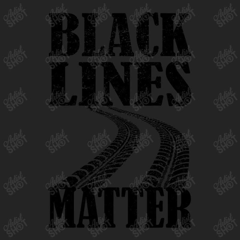 Drag Racing Gift For Race Lover Apparel Black Lines Matter 3/4 Sleeve Shirt by CUSER3772 | Artistshot