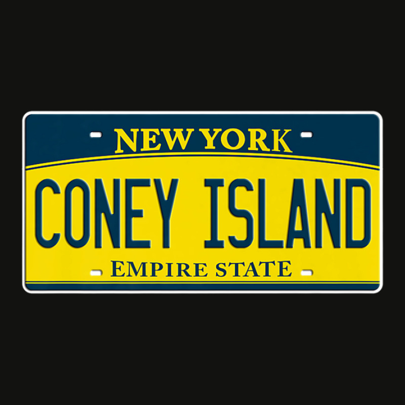 Coney Island New York Brooklyn Ny License Plate Beach Gift Scorecard Crop Tee by IsaiahStark | Artistshot