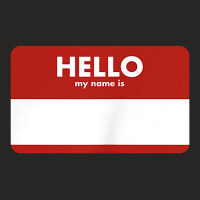 Hello My Name Is Blank Custom Sticker Funny T Shirt Ladies Fitted T-shirt | Artistshot