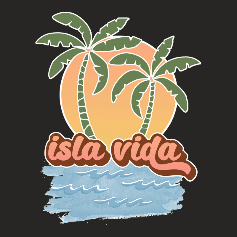 Isla Vida Island Life Sunshine With Palm Trees Classic Ladies Fitted T-Shirt by cm-arts | Artistshot