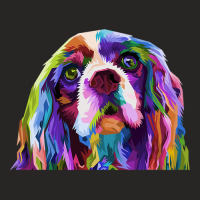 English Cocker Spaniel Pop Art Portrait Dog Owner Ladies Fitted T-shirt | Artistshot