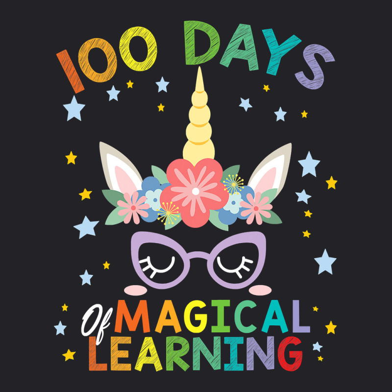 Cute Unicorn 100 Days Of Magical Learning 100th Day School Youth Tee | Artistshot