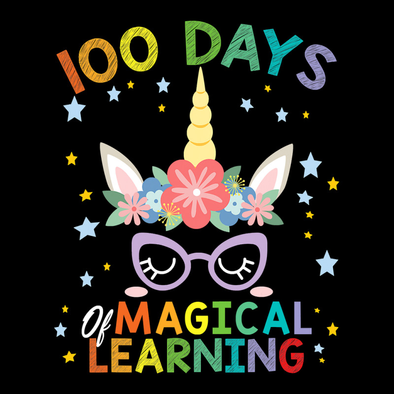 Cute Unicorn 100 Days Of Magical Learning 100th Day School Baby Bibs | Artistshot