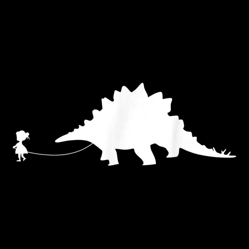 Girl Walking A Pet Stegosaurus Dinosaur Lover Pet Lizard T Shirt V-neck Tee | Artistshot