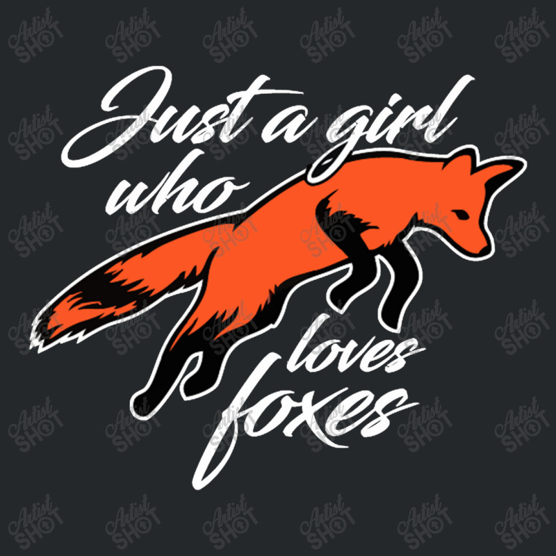 Girl Loves Foxes Crewneck Sweatshirt by haydar | Artistshot