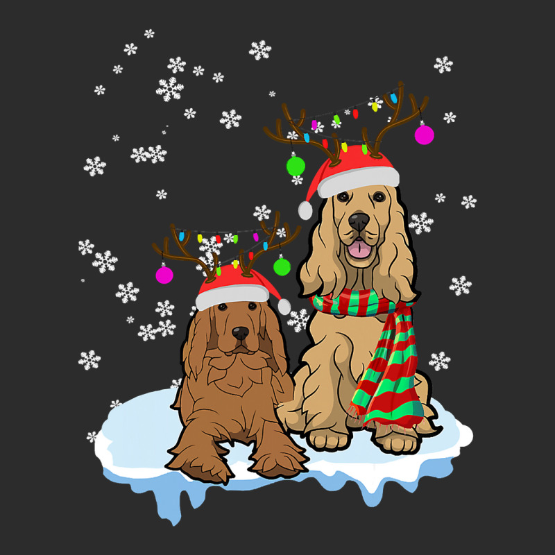 Cute Christmas Cocker Spaniel Santa Hats Reindeer Dog Owner Exclusive T-shirt by cm-arts | Artistshot