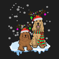 Cute Christmas Cocker Spaniel Santa Hats Reindeer Dog Owner Classic T-shirt | Artistshot