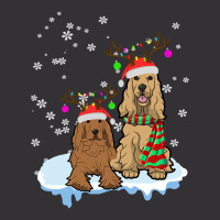 Cute Christmas Cocker Spaniel Santa Hats Reindeer Dog Owner Vintage Hoodie | Artistshot