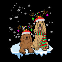 Cute Christmas Cocker Spaniel Santa Hats Reindeer Dog Owner Lightweight Hoodie | Artistshot