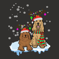 Cute Christmas Cocker Spaniel Santa Hats Reindeer Dog Owner Champion Hoodie | Artistshot