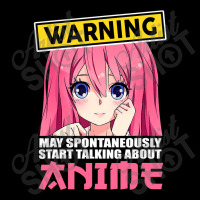 Warning May Spontaneously Start Talking About Anime Girls Adjustable Cap | Artistshot