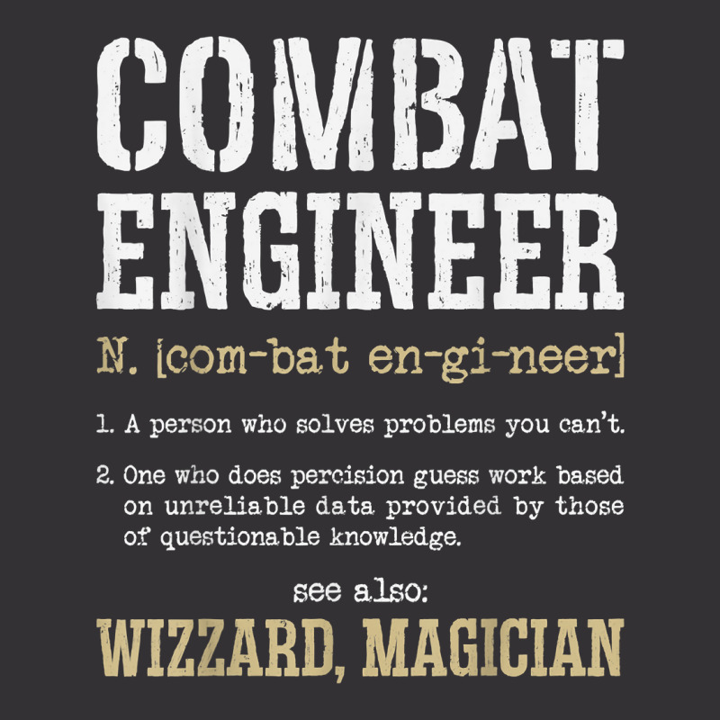 Combat Engineer Funny Engineering Dictionary Term Definition For Fans Vintage Hoodie And Short Set by TacitaSylvester | Artistshot