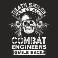 Combat Engineer Smiles Usa Military Sapper For Fans Ladies Fitted T-shirt | Artistshot