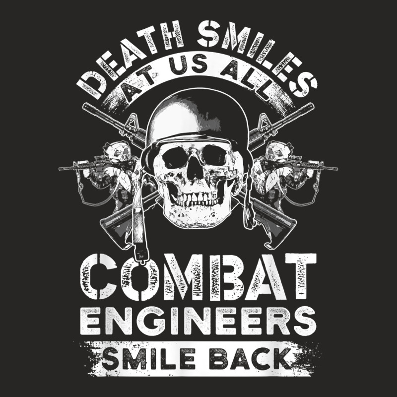 Combat Engineer Smiles Usa Military Sapper For Fans Ladies Fitted T-Shirt by TacitaSylvester | Artistshot