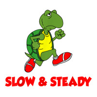 Slow And Steady Runner Funny Running Cartoon Turtle T Shirt V-neck Tee | Artistshot