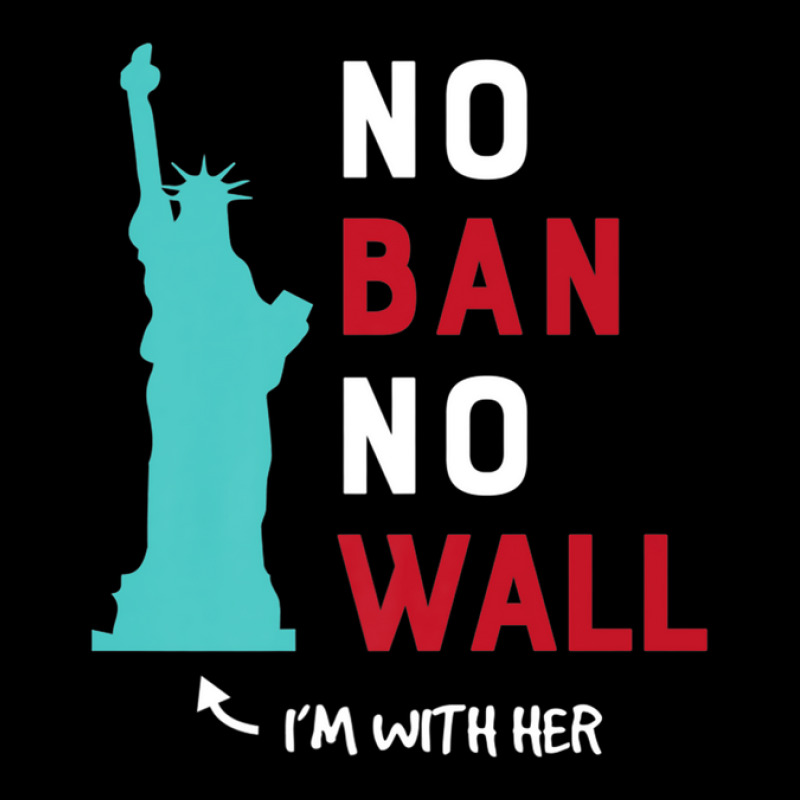 Anti Trump Wall Im With Her Statue Of Liberty V-neck Tee | Artistshot