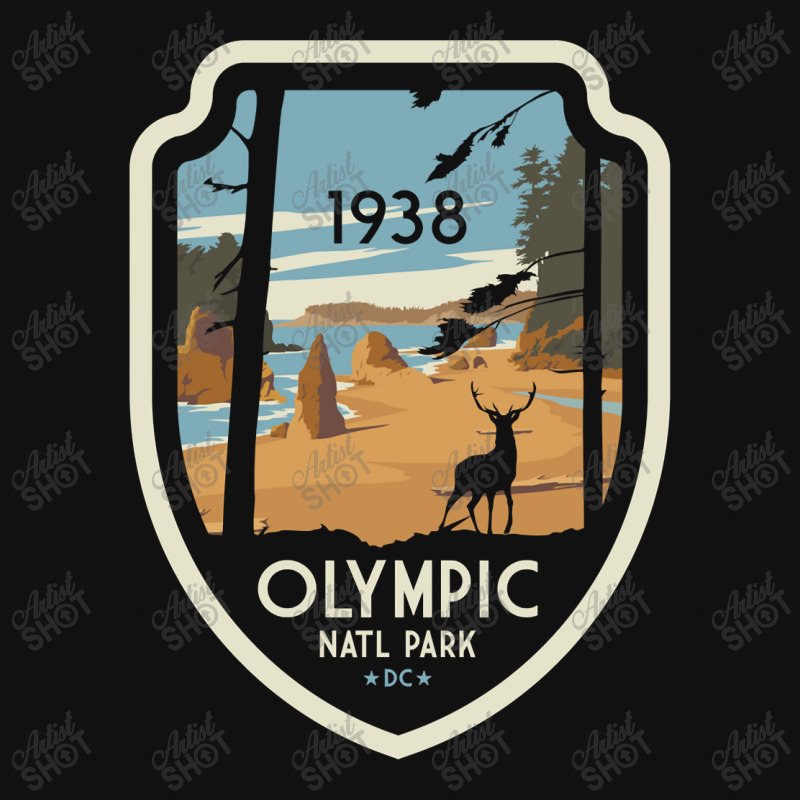 Washington Olympic National Park Retro Vintage Design Gift Portrait Canvas Print | Artistshot