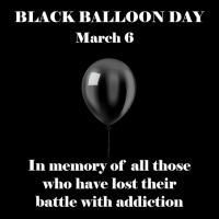 Black Balloon Day Overdose Awareness Addition T Youth Hoodie | Artistshot