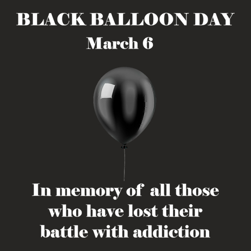 Black Balloon Day Overdose Awareness Addition T Ladies Fitted T-shirt | Artistshot