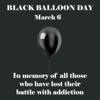 Black Balloon Day Overdose Awareness Addition T Women's Triblend Scoop T-shirt | Artistshot