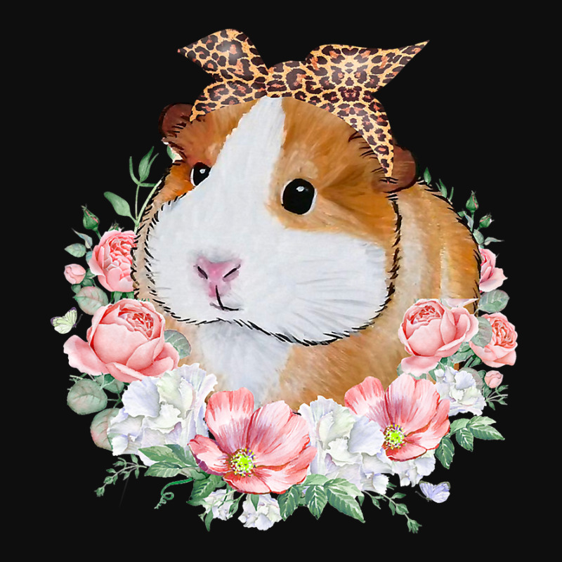 Guinea Pig With Leopard Headband Flower Guinea Pig Lovers Crop Top by AuturoMedero90 | Artistshot