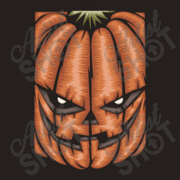 Scary Pumpkin Halloween Black Tee Tank Top | Artistshot