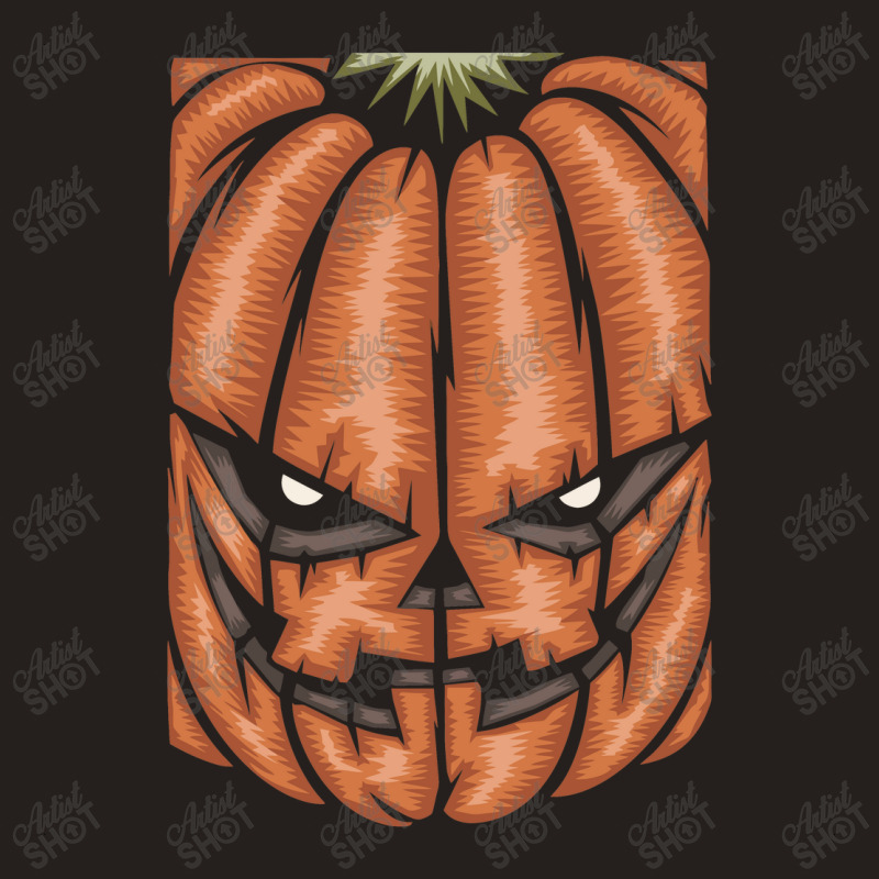 Scary Pumpkin Halloween Black Tee Tank Top by haydar | Artistshot