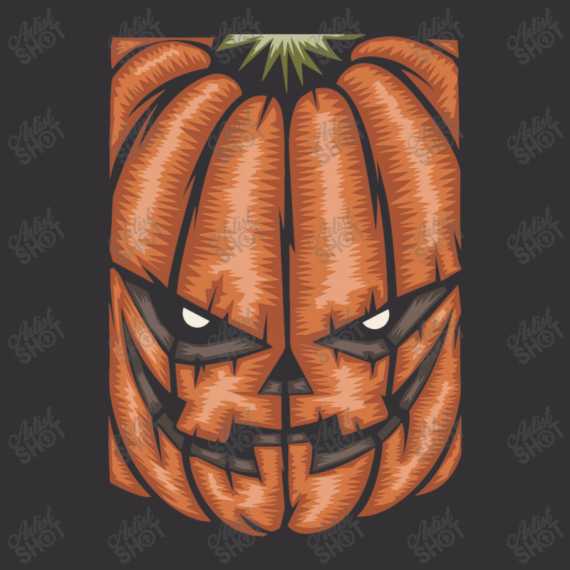 Scary Pumpkin Halloween Black Tee Vintage Short by haydar | Artistshot