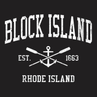 Womens Block Island Ri Vintage Crossed Oars & Boat Anchor Sports V Nec T-shirt | Artistshot