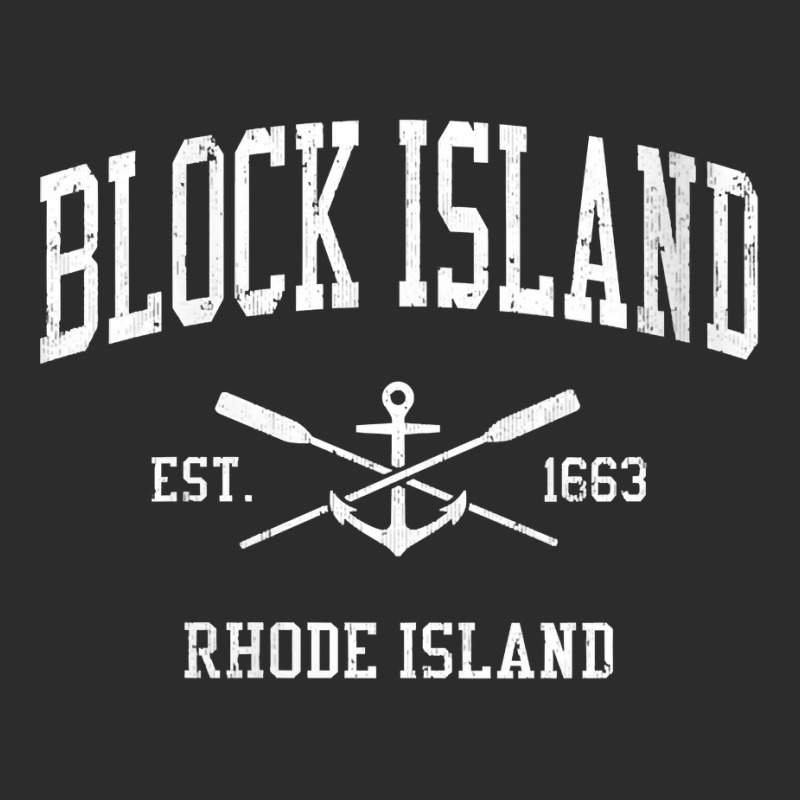 Womens Block Island Ri Vintage Crossed Oars & Boat Anchor Sports V Nec Exclusive T-shirt by voigterannen | Artistshot