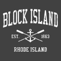 Womens Block Island Ri Vintage Crossed Oars & Boat Anchor Sports V Nec Vintage T-shirt | Artistshot