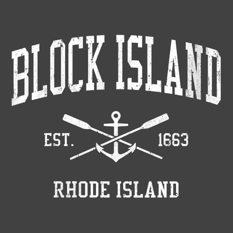 Womens Block Island Ri Vintage Crossed Oars & Boat Anchor Sports V Nec Vintage T-Shirt by voigterannen | Artistshot