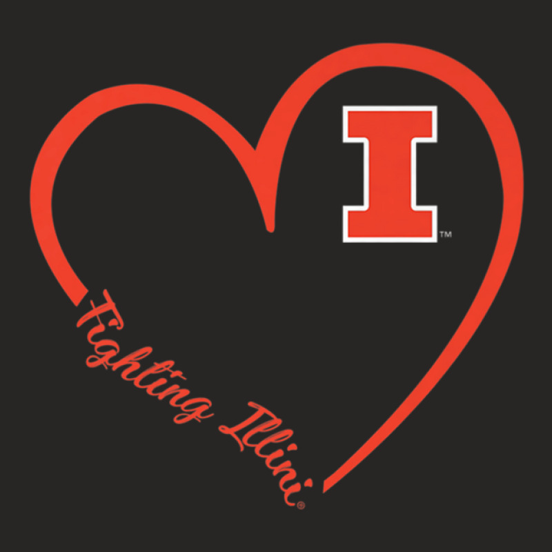 Illinois Fighting Illini Heart 34 - Apparel Ladies Fitted T-Shirt by IsaiahStark | Artistshot