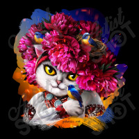 Cute White Cat In The Pink Wreath Adjustable Cap | Artistshot