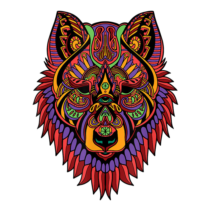 Wolf Psychedelic Trip Mandala Patterns Colorful Lsd Rave T Shirt Youth Hoodie | Artistshot