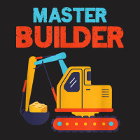 Master Builder Excavator Building Blocks Children Kids Toy For Fans T-shirt | Artistshot