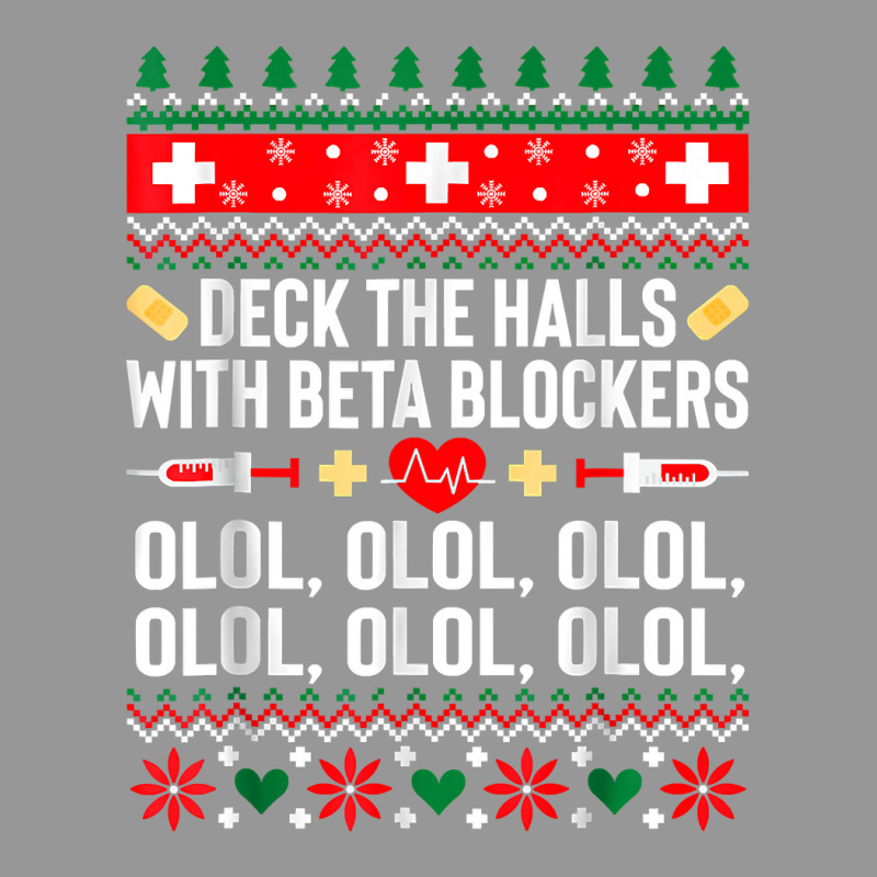 Deck The Halls With Beta Blockers Nurse Christmas Ugly Xmas Women's V-Neck T-Shirt by EricWade | Artistshot