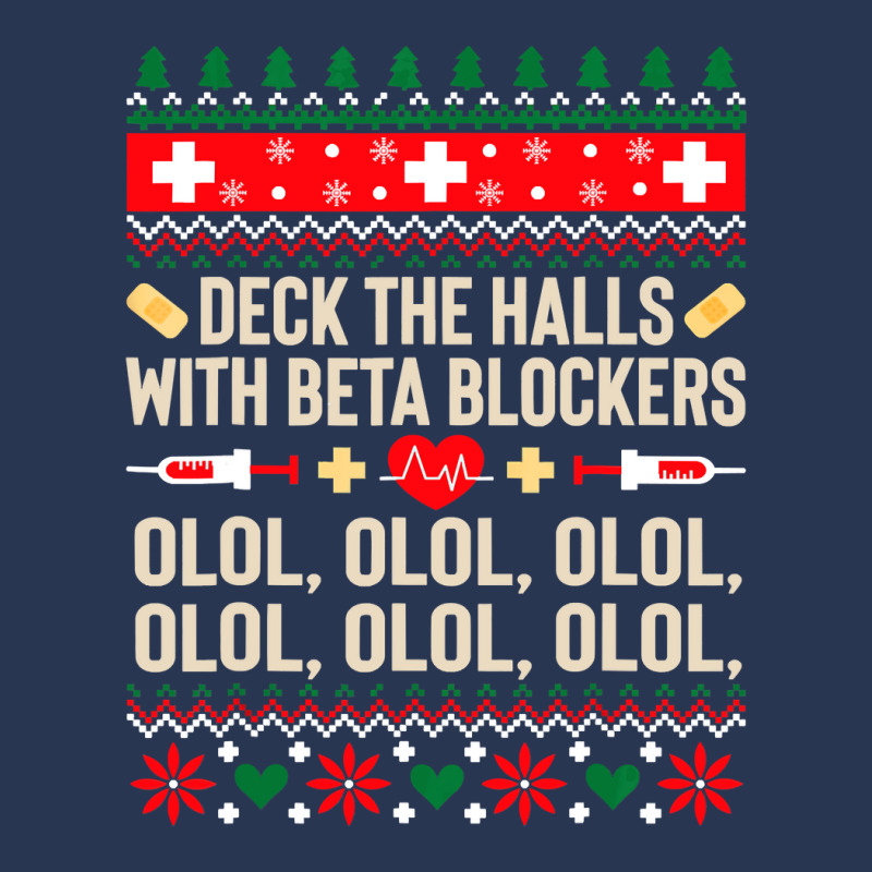 Deck The Halls With Beta Blockers Nurse Ugly Christmas Ladies Denim Jacket by EricWade | Artistshot