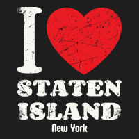 I,love,staten,island,new-york-city,usa,distressed,grunge,pullover,hood Classic T-shirt | Artistshot