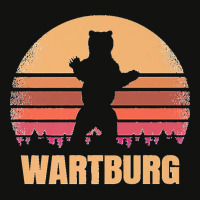 Wartburg Tennessee Vintage Bear Distressed Retro 80s Sunset Premium Scorecard Crop Tee | Artistshot