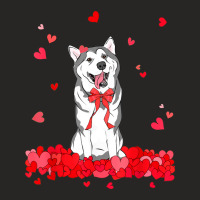 Cool Siberian Husky Valentines Day Dog Lover Gift Ladies Fitted T-shirt | Artistshot